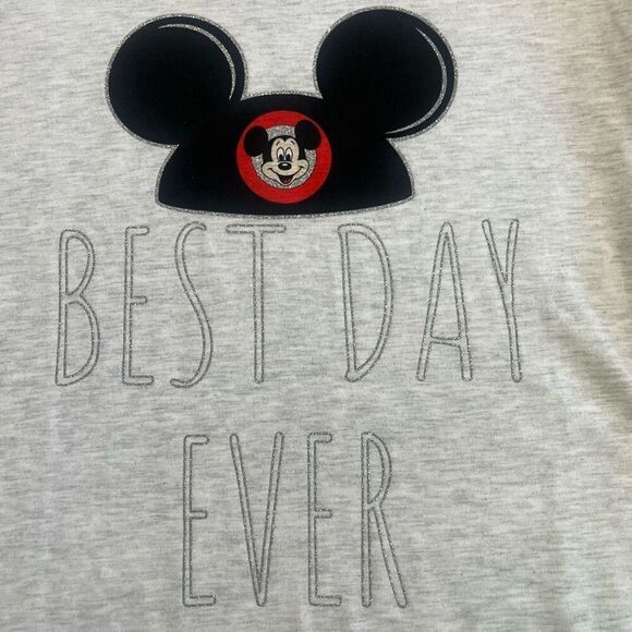 Disney Store Woman’s Mikey Mouse Ear Crew Neck T Shirt “ Best Day Ever”. Sz M NW - Picture 2 of 4
